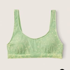 Victoria Secret- Green Swirl Cotton Scoop Bralette-Sports/Lounge Bra Top-XXL